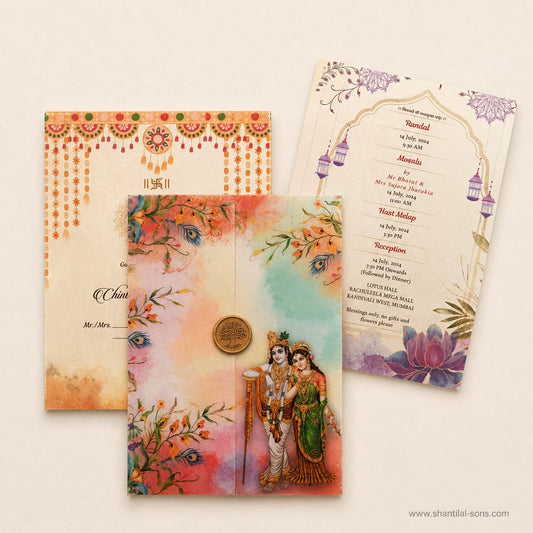 Timeless Wedding Elegance: Radha Krishna & Floral Fusion | SS - 2058