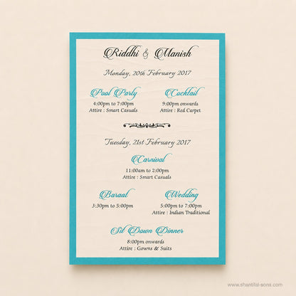 Beach Theme Scroll Wedding Invitation| SSR-31