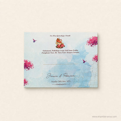 Creative Splash Colours with Traditional Elements Wedding Card | SS - 8023