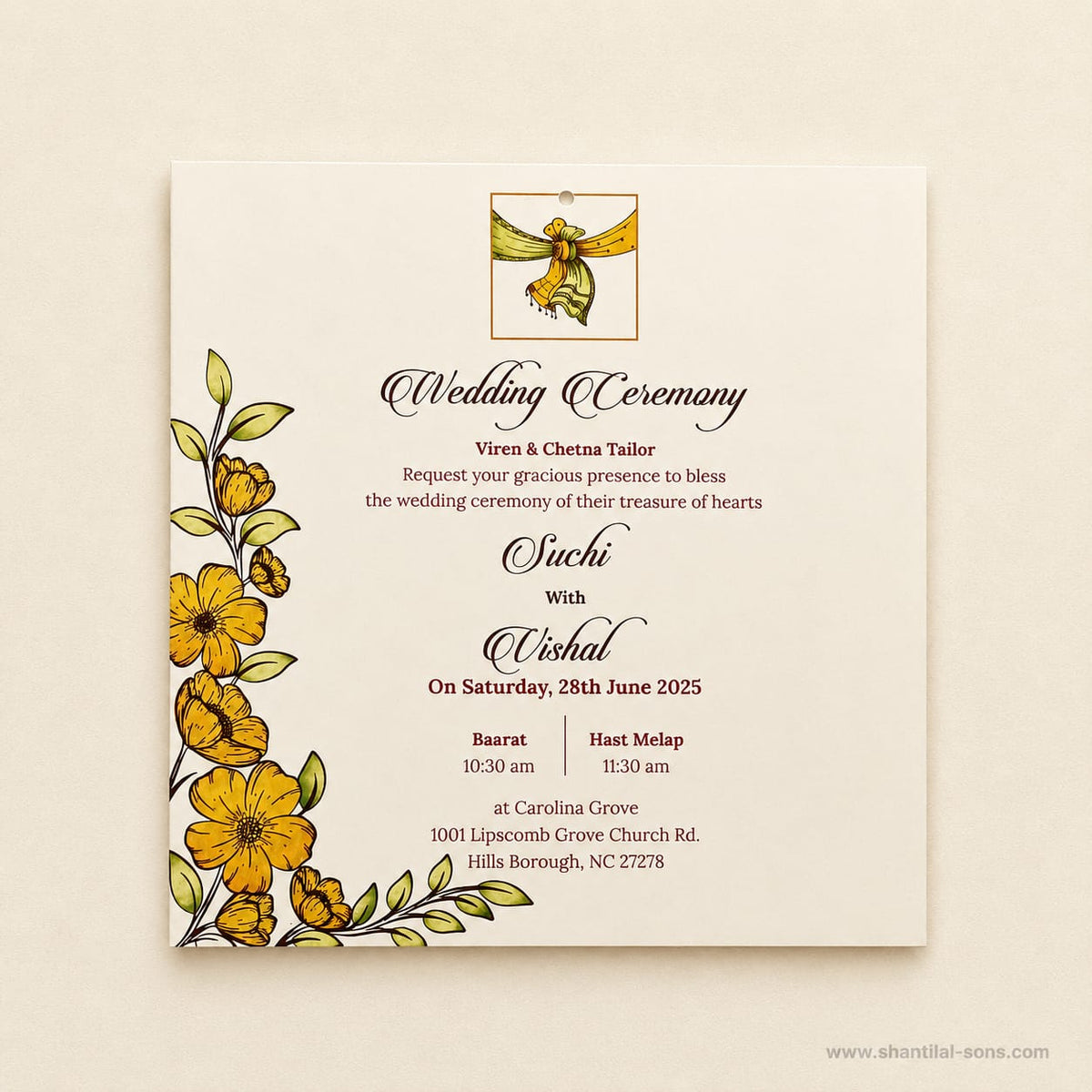 Traditional Wedding Invitation | SS - 2055