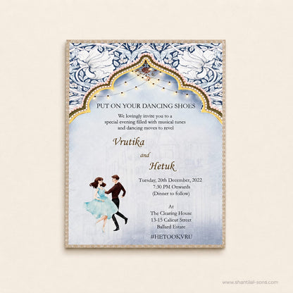 Fusion Wedding Card with Traditional Wedding Elements | SS - 8042