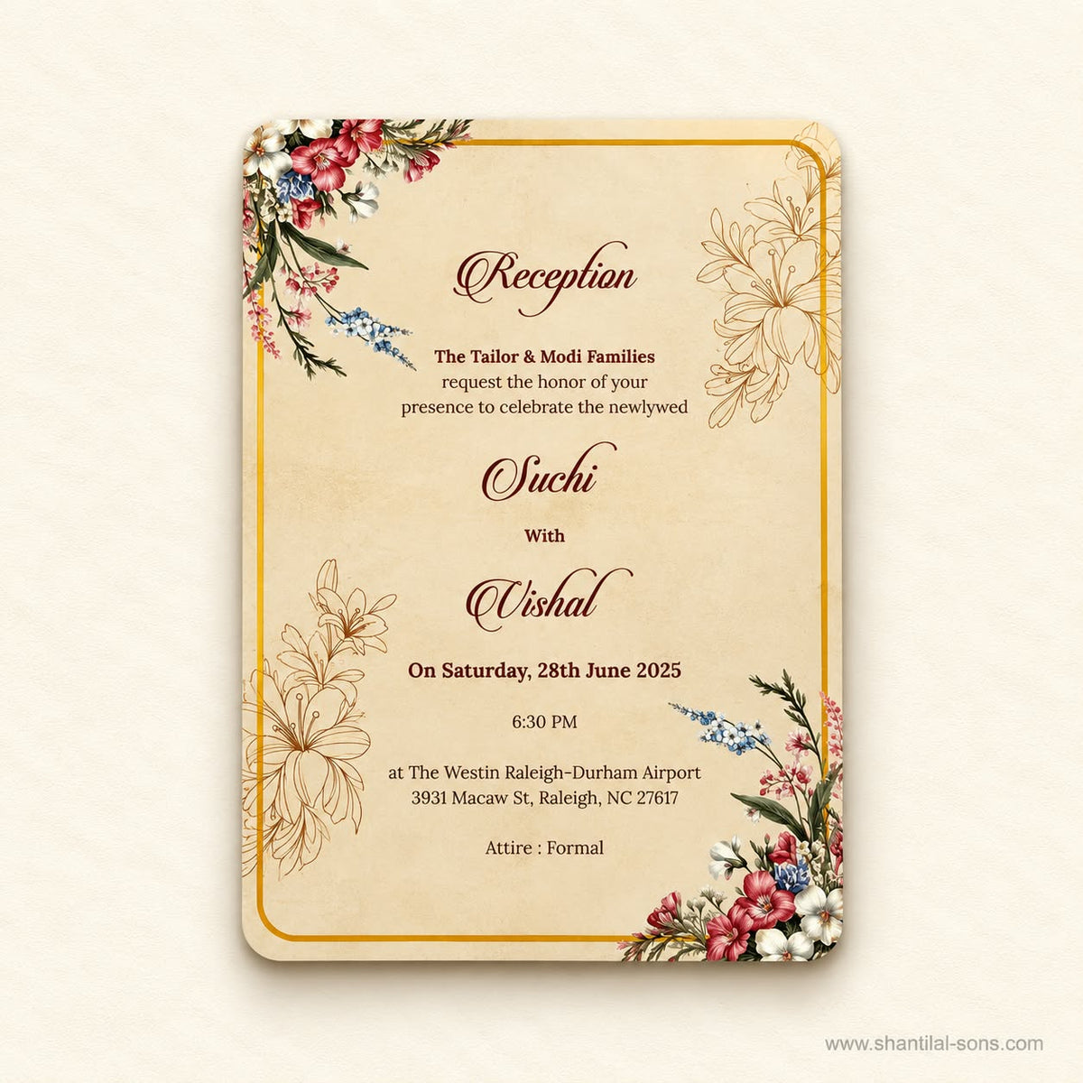 Royal Wedding Invitation | SS - 80180