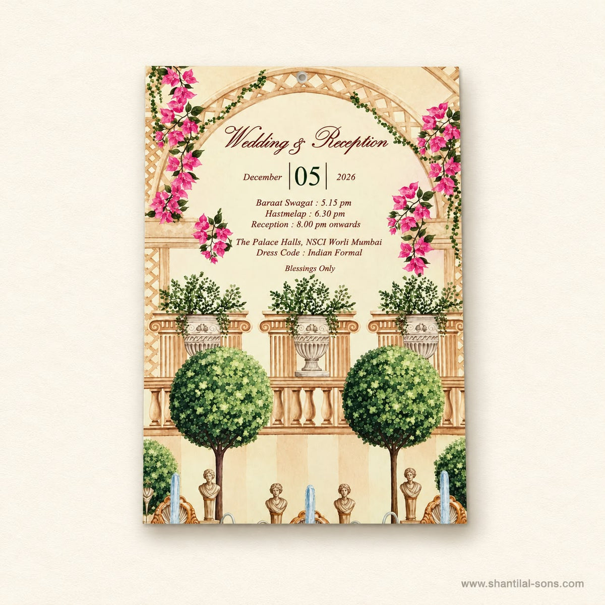Pichwai Wedding Invitation | SS - 2065