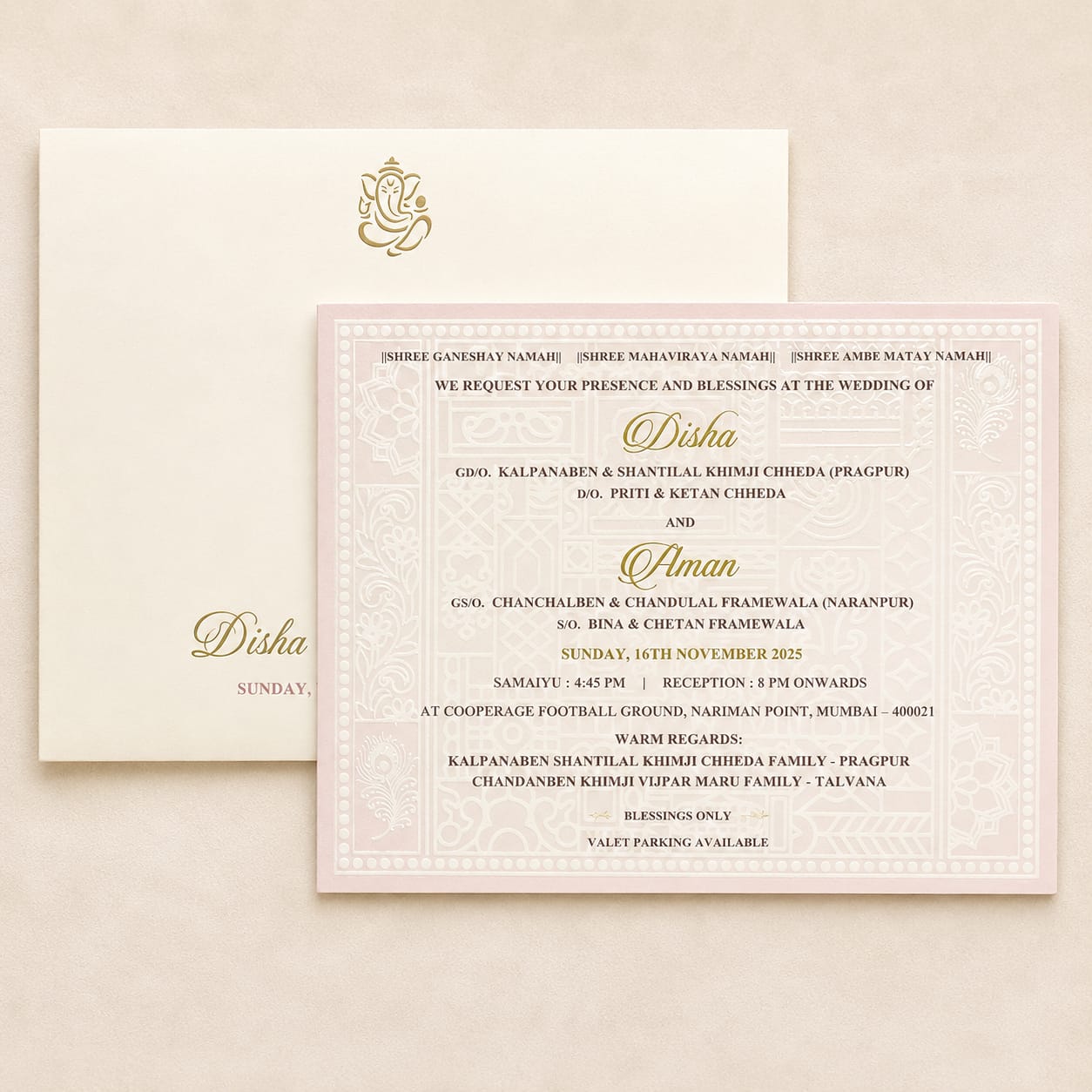 Elegant Kutch Lippan Art Wedding Invitation | SS - 80170