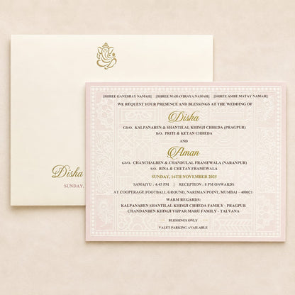 Elegant Kutch Lippan Art Wedding Invitation | SS - 80170
