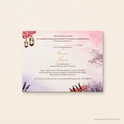 Creative Splash Colours with Traditional Elements Wedding Card | SS - 8023