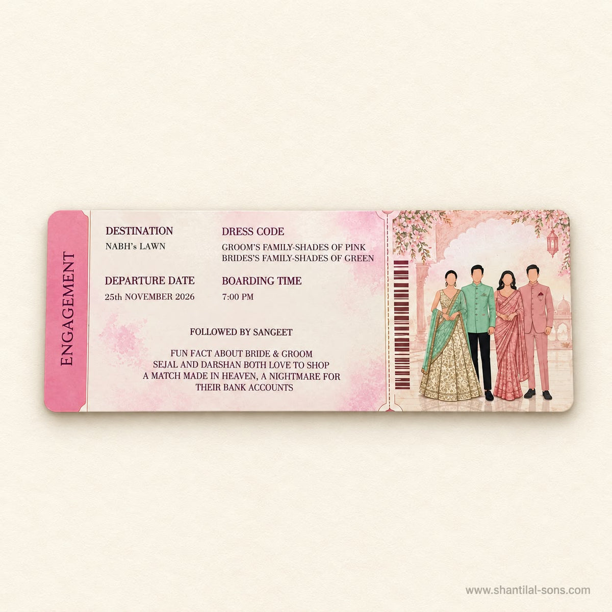 Travel Story Wedding Passport Invitation | SS- 2070 -B