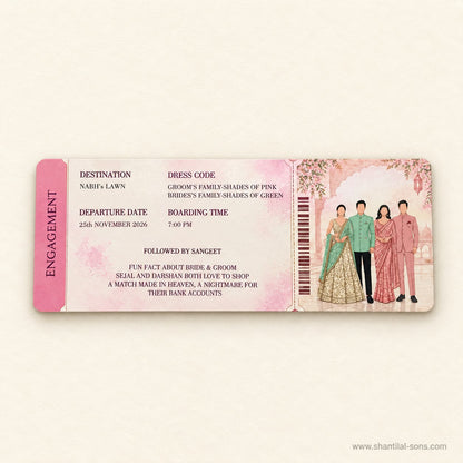Travel Story Wedding Passport Invitation | SS- 2070 -B