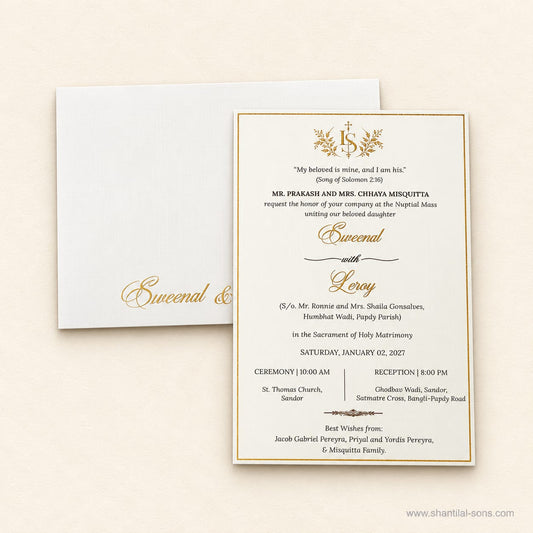 Minimal Wedding Invitation | SS - 2063