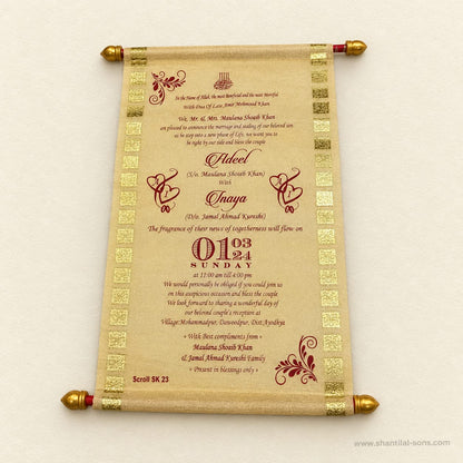 Elegant Scroll Invitation | SSR- 51