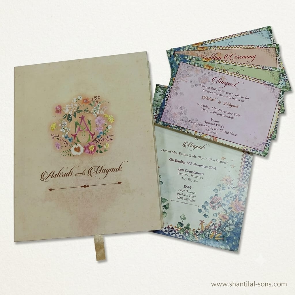 Botanical Folder Wedding Invitation |SS-8102