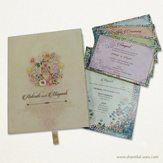 Botanical Folder Wedding Invitation |SS-8102