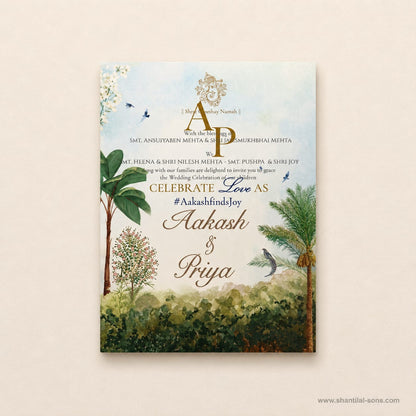 Harmonious Fusion: Designer Pastel Card | SS - 8017