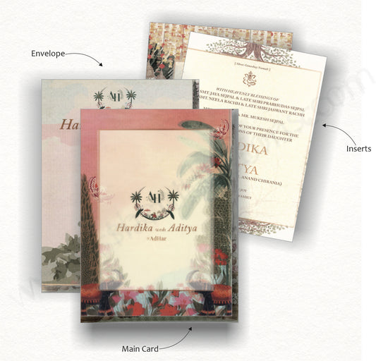 Rajasthani Royal Wedding Invitation | SS-8129
