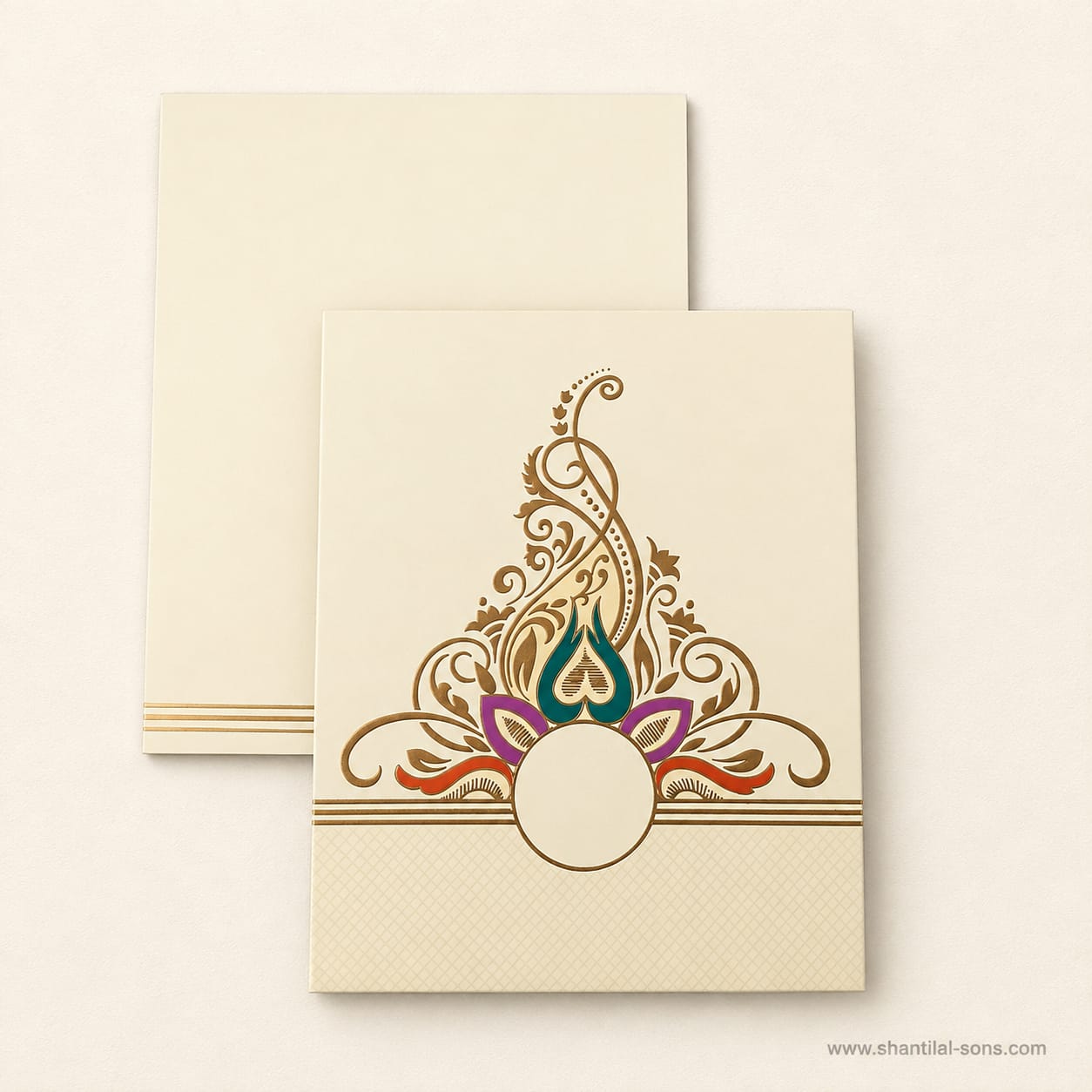 Traditional Floral Wedding Invitation | SS- 9058