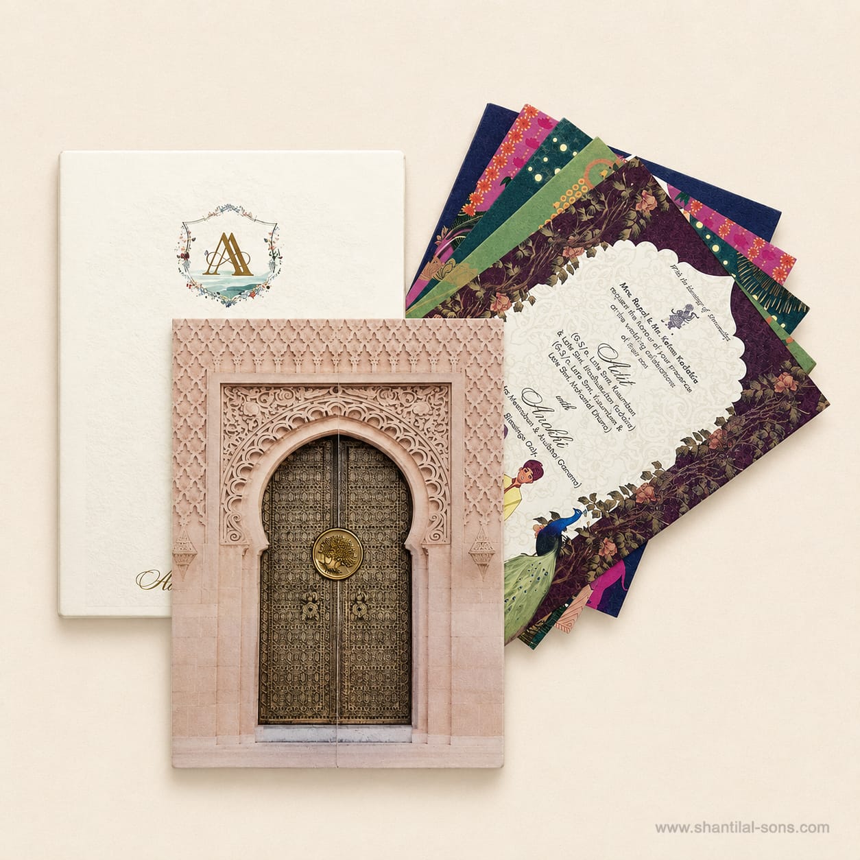Royal Heritage Door Theme Wedding Invitation | SS-8134