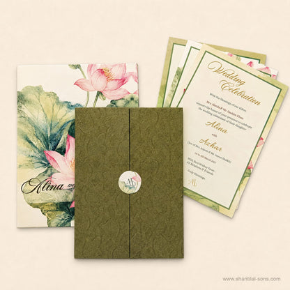 Floral Handmade Paper Wedding Invitation | SS - 2002