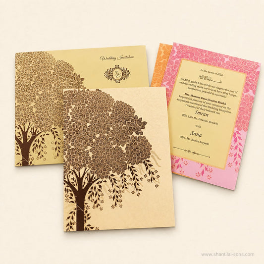 Tree of Life Theme Wedding Card on Sale | SS - 4003