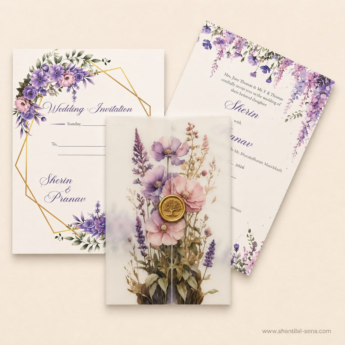 Elegant Floral Wedding Invitation | SS - 80181