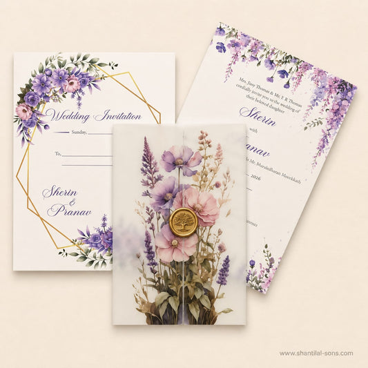 Elegant Floral Wedding Invitation |SS-80181
