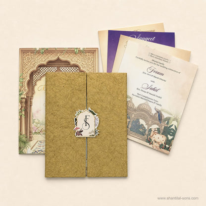 Designer Handmade Paper Wedding Invitation | SS - 2010