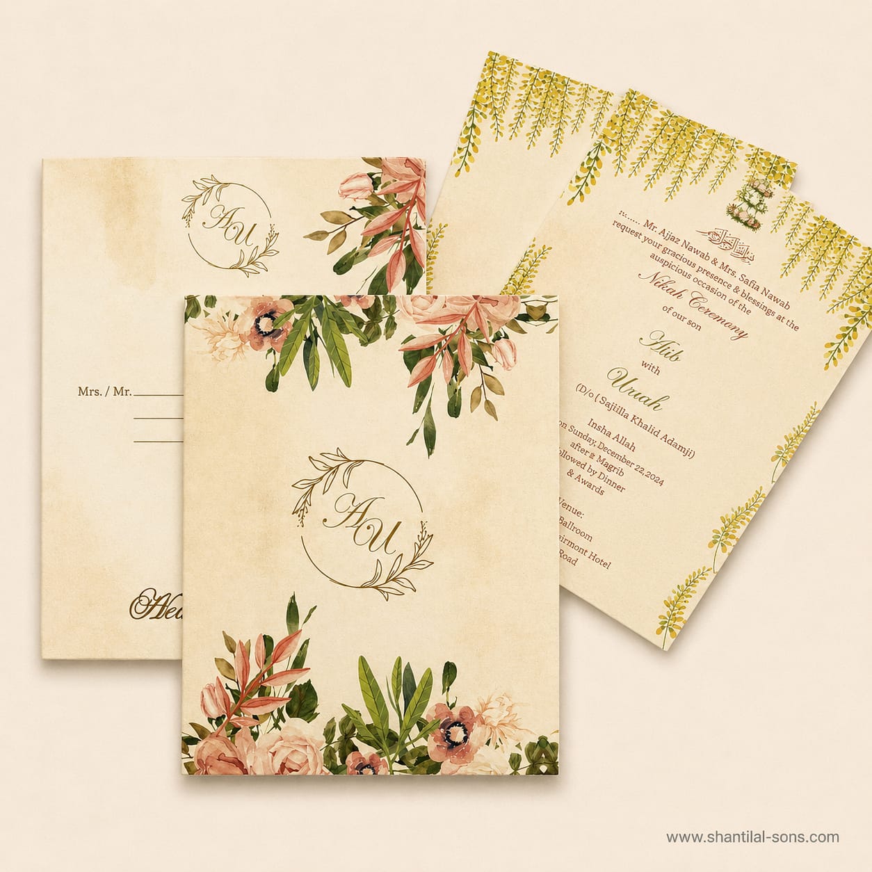Rustic Designer Wedding Invitation | SS - 8095