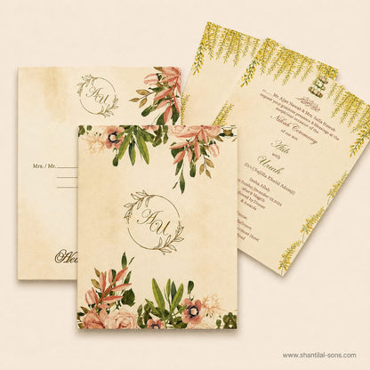 Rustic Designer Wedding Invitation | SS - 8095