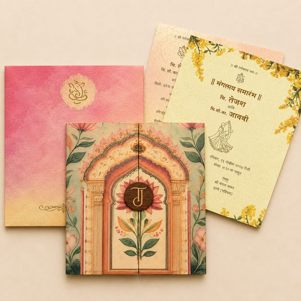 Traditional Clasyy Wedding Invitation | SS - 80188