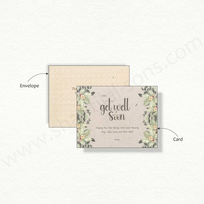 Beautiful Floral Get Well Soon Card | R -3