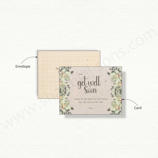 Beautiful Floral Get Well Soon Card | R -3