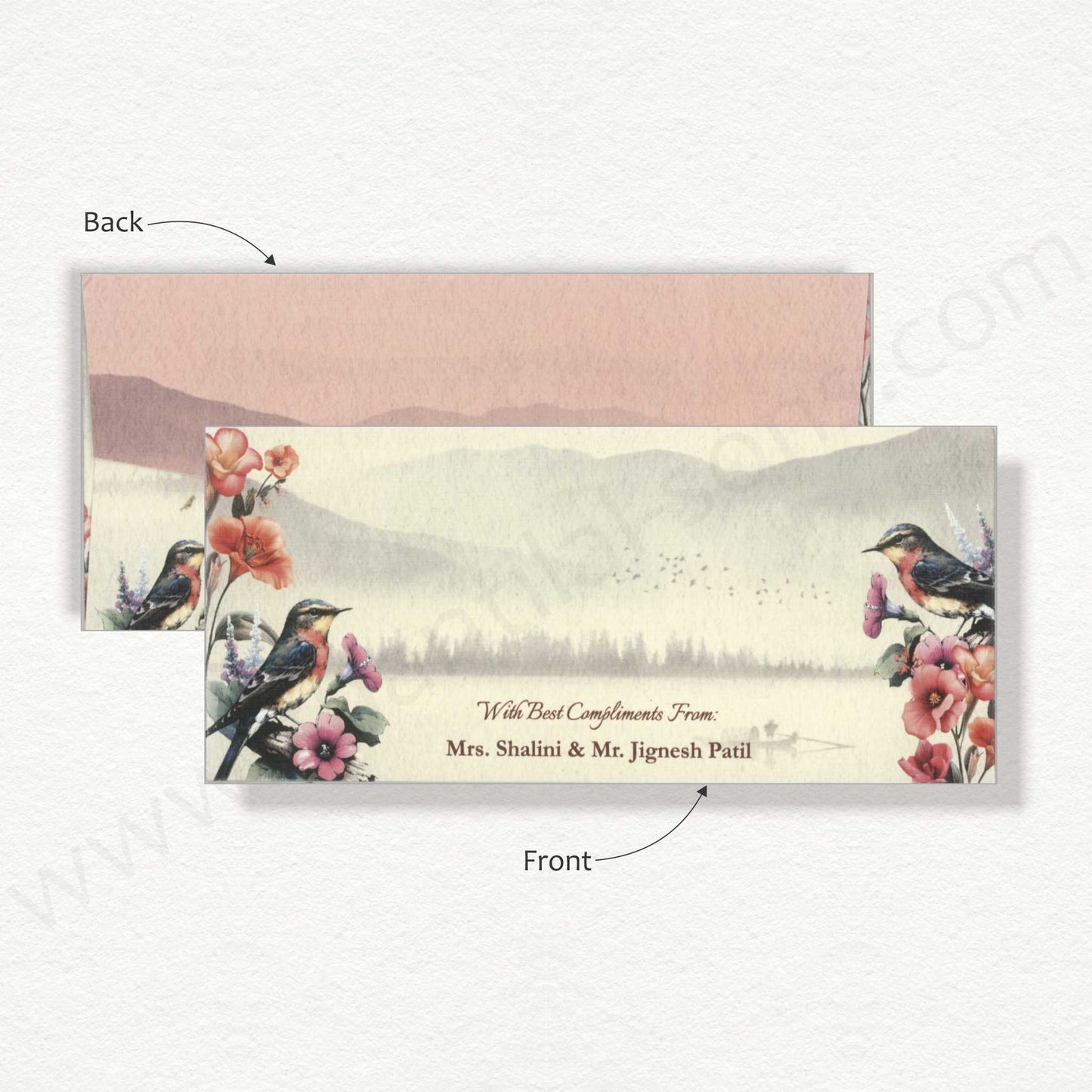 Beautiful Floral Cash Envelope | G-78