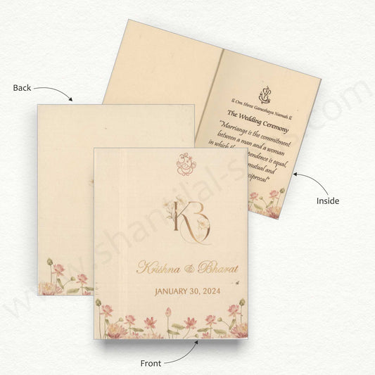 Designer Wedding Ceremony Booklet | A - 12
