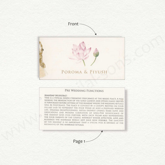 Designer Floral Wedding Ceremony Booklet | A - 5