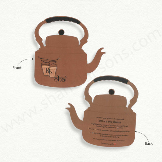 Customizaed Designer Kettle shape Gift Tag | T - 10