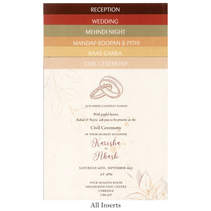 Elegant Fusion: Traditional and Simplistic Wedding Card | SS - 8024