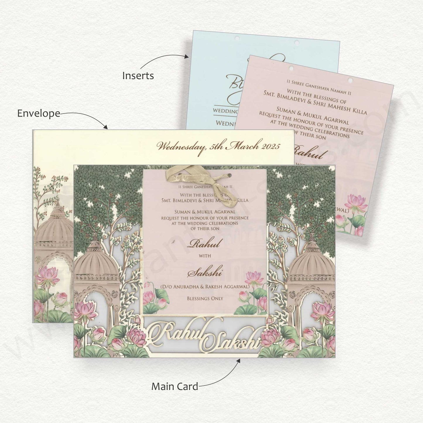 Designer Laser Cut Wedding Card | 3365