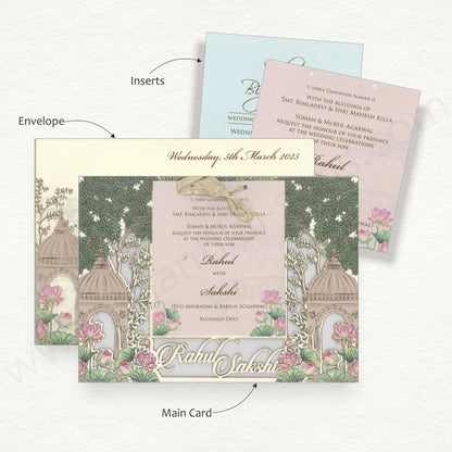Designer Laser Cut Wedding Card | 3365