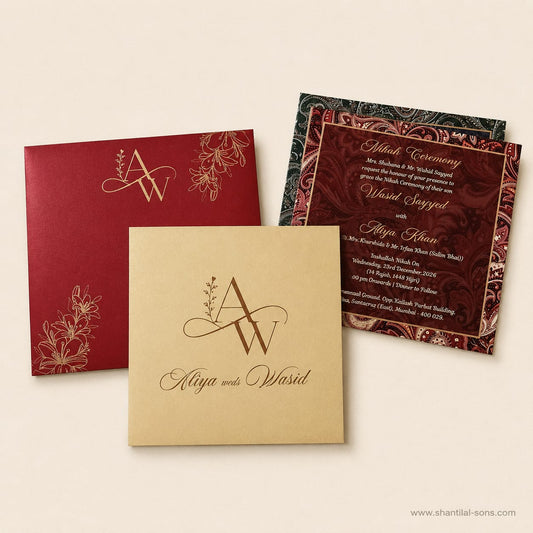 Traditional Handmade Paper Wedding Invitation | SS - 2022
