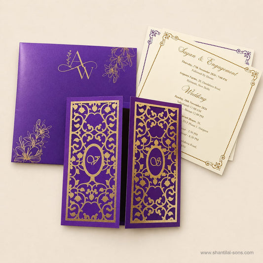 Classy Wedding Invitation with Gold Foil | SS - 2033