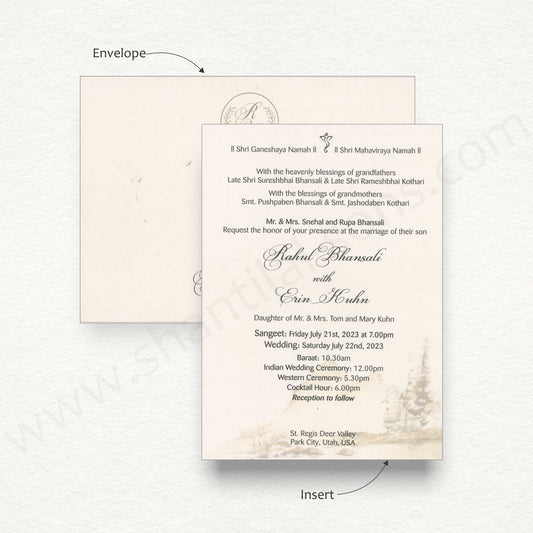 Elegant Classy Wedding Card | S - 8035