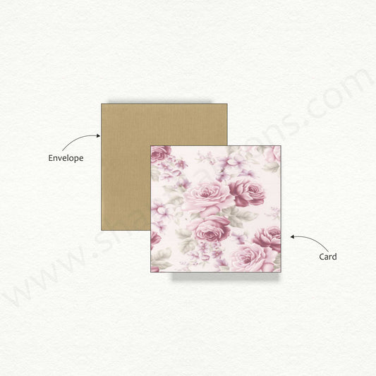 Beautiful Floral Thank You Card | R - 5