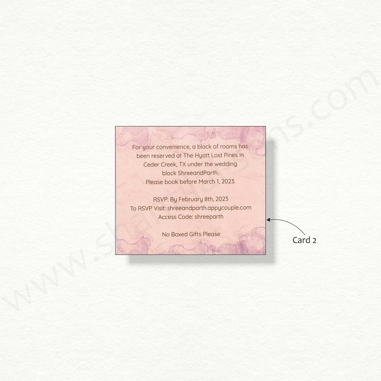Designer RSVP Card | R - 1