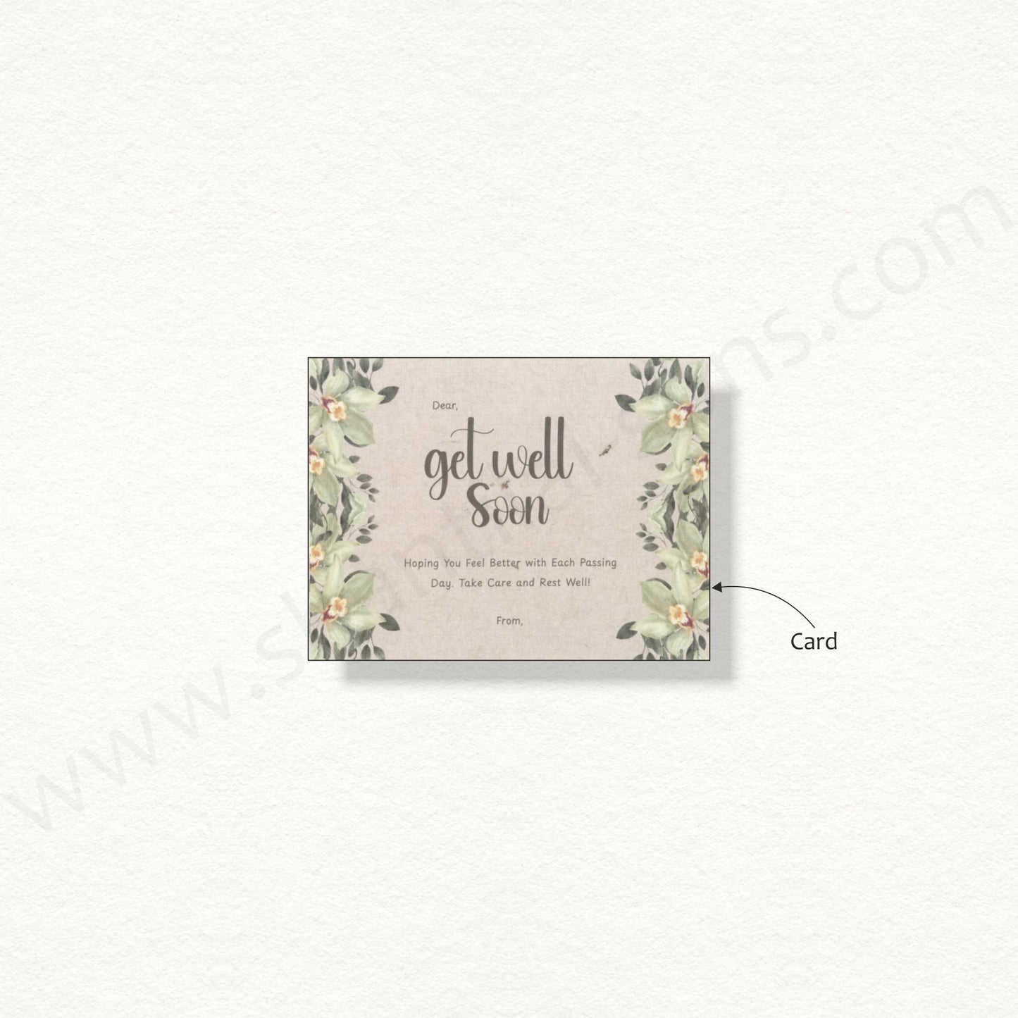 Beautiful Floral Get Well Soon Card | R -3