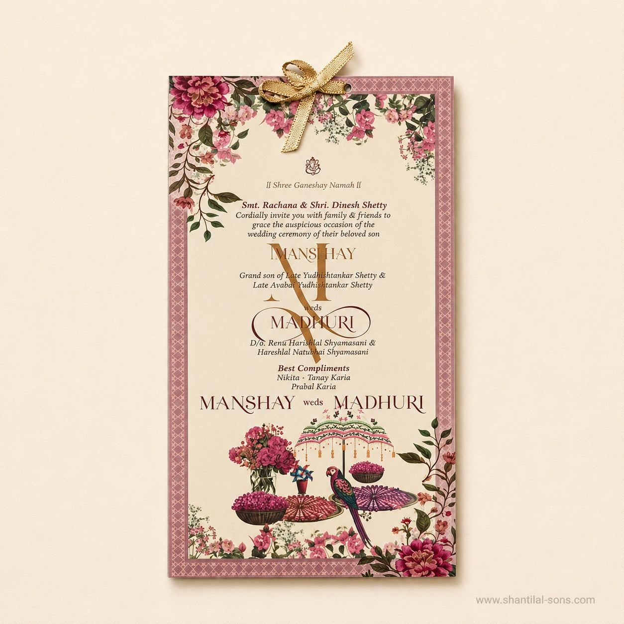 Floral Wedding Invitation |SS-8211