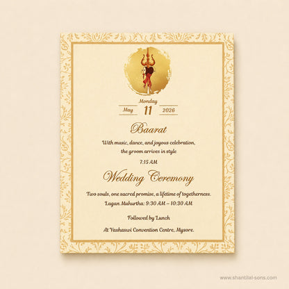 Traditional Hindu Wedding Invitation |SS-80186