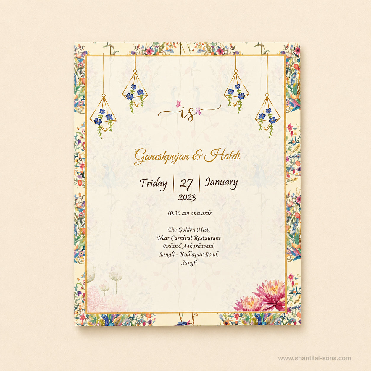 Pastel Botanical Wedding Invitation | SS-9046