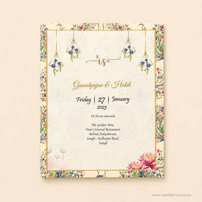Pastel Botanical Wedding Invitation | SS-9046