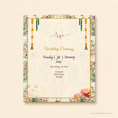 Pastel Botanical Wedding Invitation | SS-9046