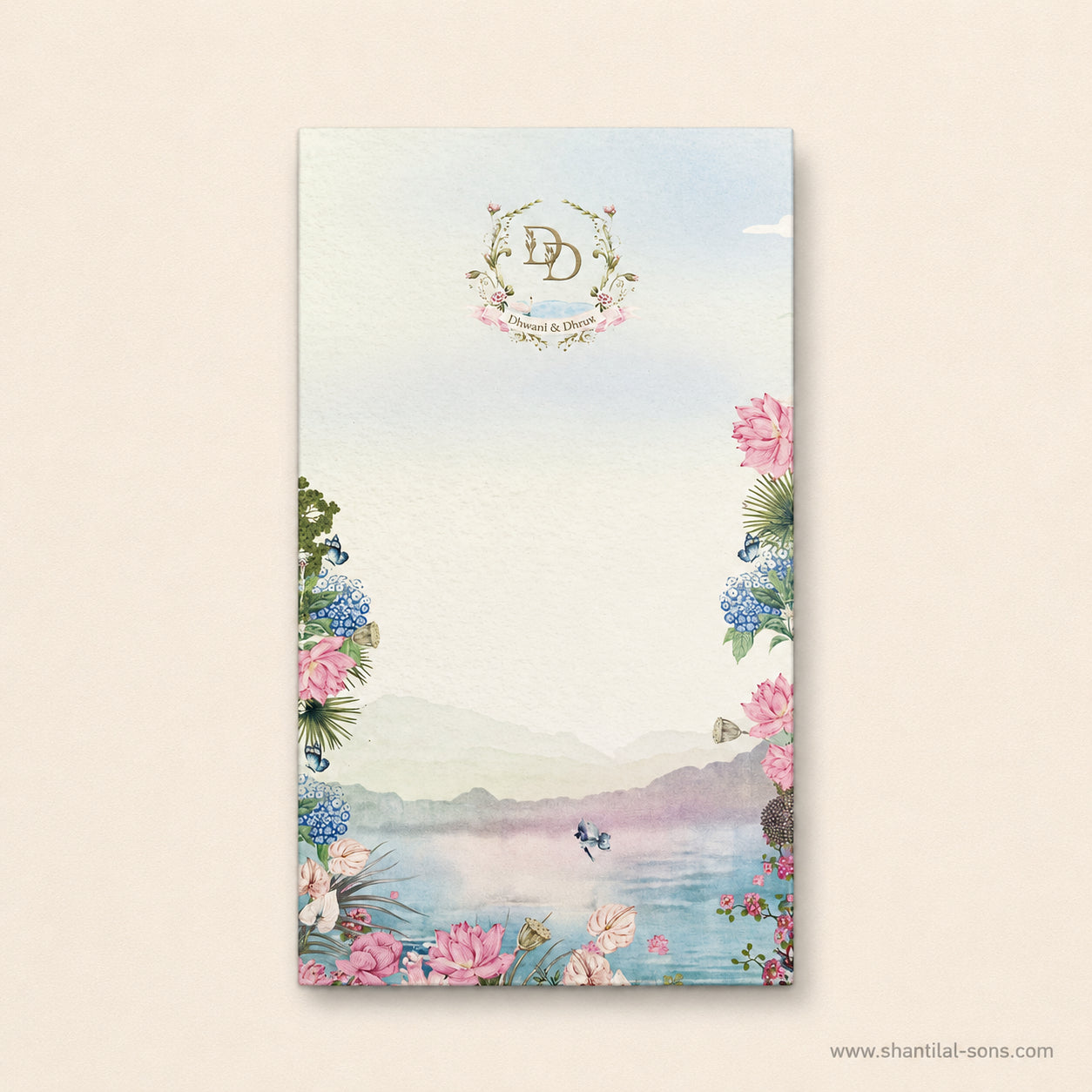 Pastel Lotus Wedding Invitation | SS-8210