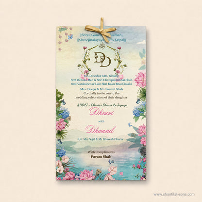 Pastel Lotus Wedding Invitation | SS-8210